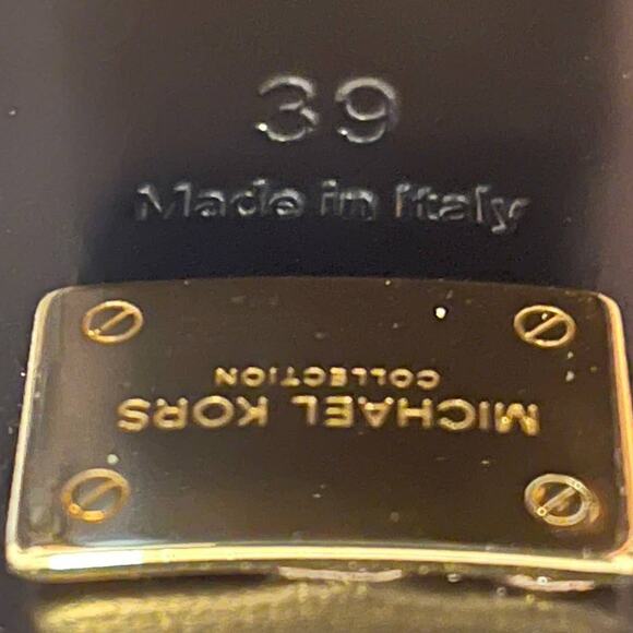 Michael Kors Collection Sequin Deep Burgundy Block Heels Size 39 - Picture 9 of 11